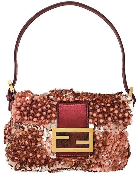 fendi pink sequin bag|fendi sequin mini baguette.